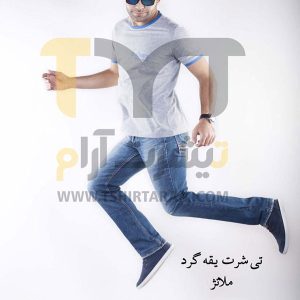 تی شرت یقه گرد ملانژ