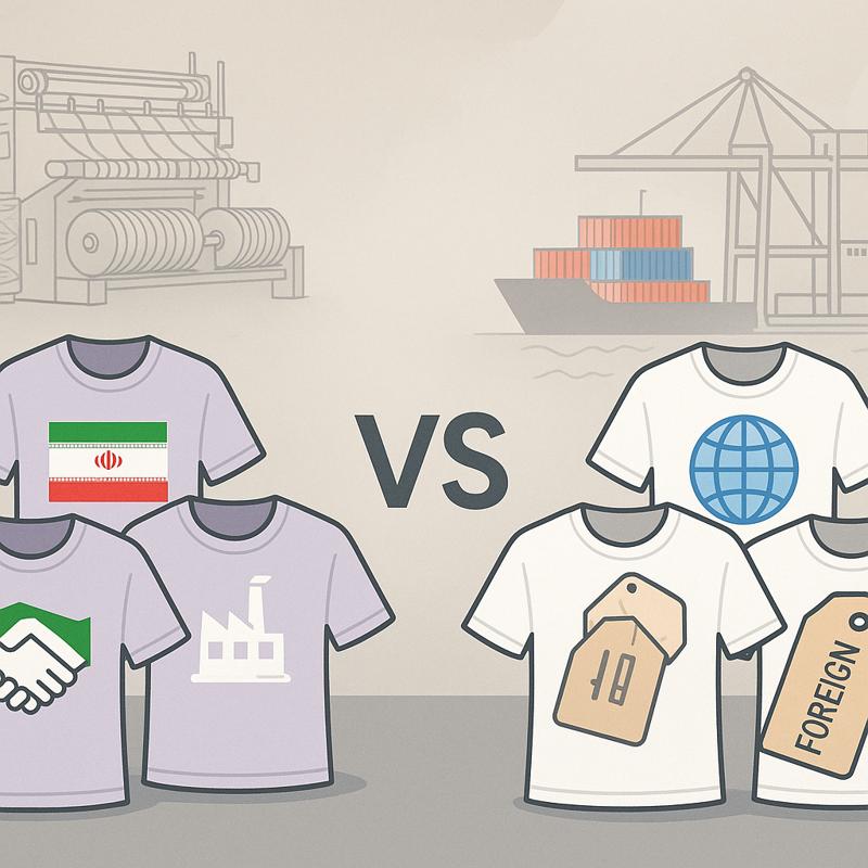 تیشرت تبلیغاتی ایرانی یا وارداتی